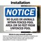 Signmission No Glass Or Animals Within Fenced Pool Area, 10 in W x Rectangle, Vinyl Decal OS-2PACK-NS-D-710-L-14632 - alternate 2